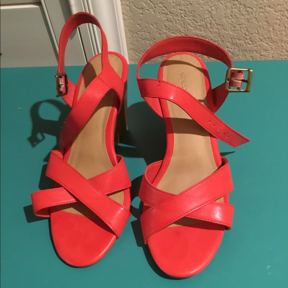 Red Strappy Sandals